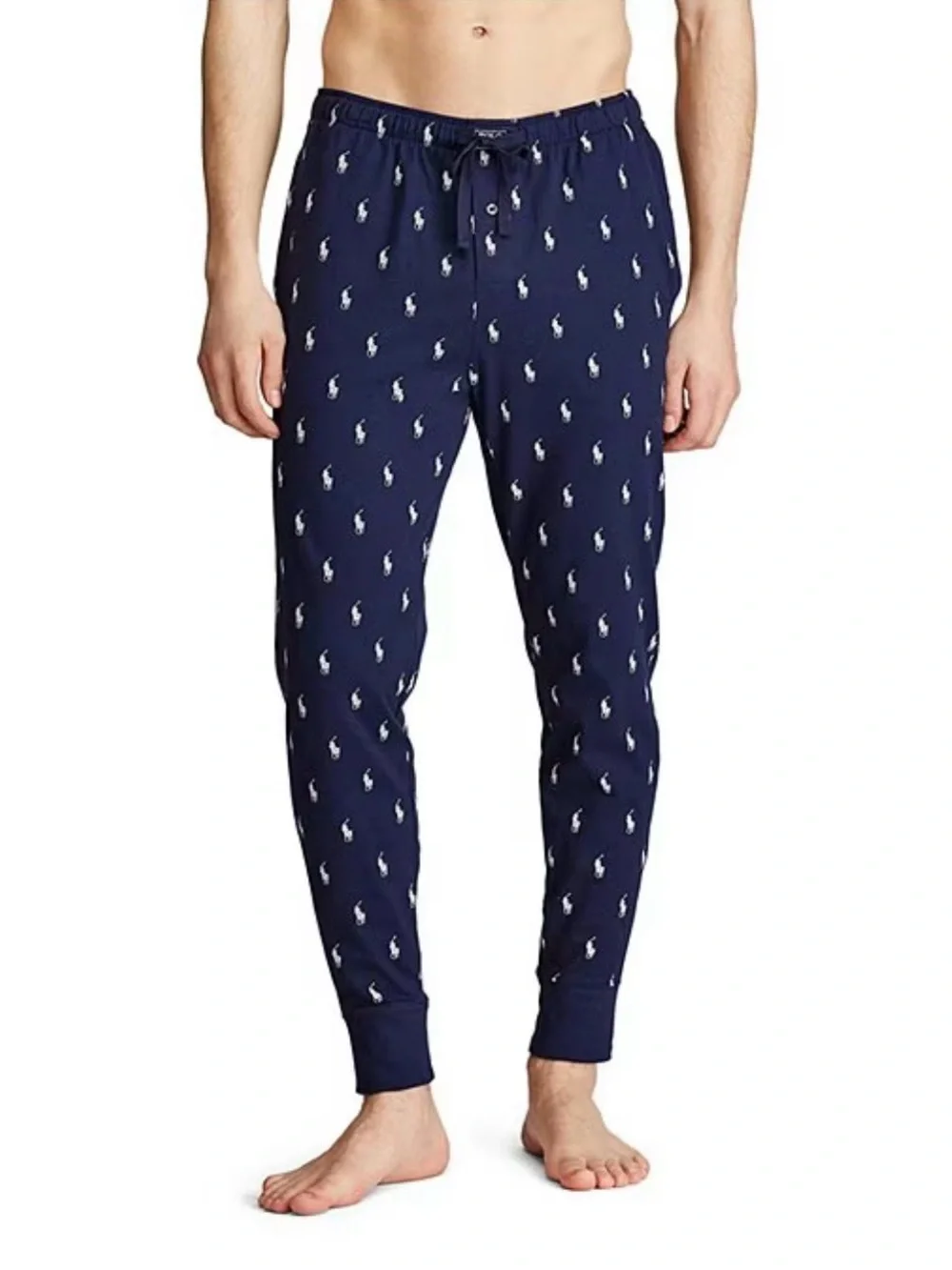 Polo by Ralph Lauren Navy All-Over Logo Joggers for Men size XL
